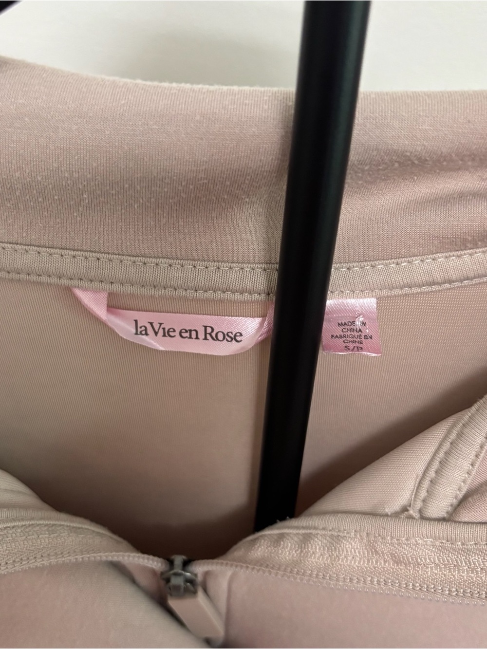 La Vie En Rose Women's Taupe Snap-Button Quarter-Zip Pullover - Picture 3 of 3